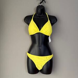 Old Navy sz S bottom XL top‎ yellow bikini set swimsuit NWT